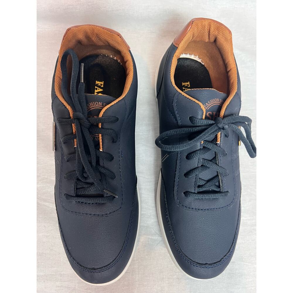 Fashion Sport Tan & Blue Women's Fashion Sneakers Sz 8,.5